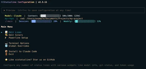 ccstatusline Puts Claude Code Session Info in Your Terminal