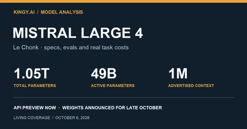 Mistral Large 4 Brings 1.05T Parameters to European Infrastructure