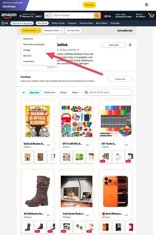 How to Use Amazon Influencer's My Content Feature