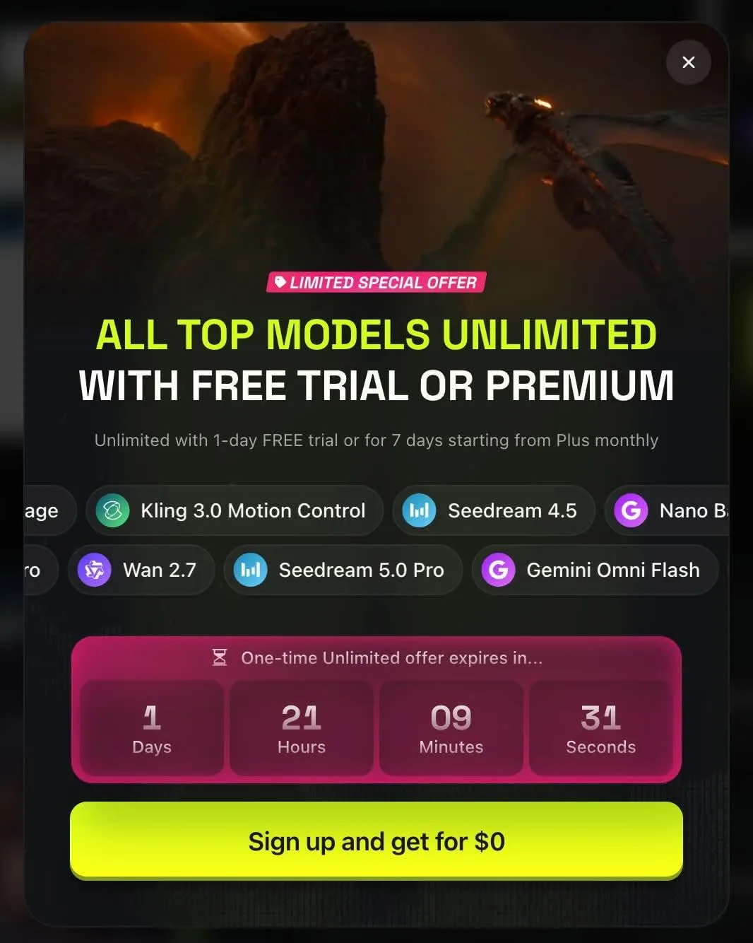 How to Get 1 Day of Free Higgsfield AI Access