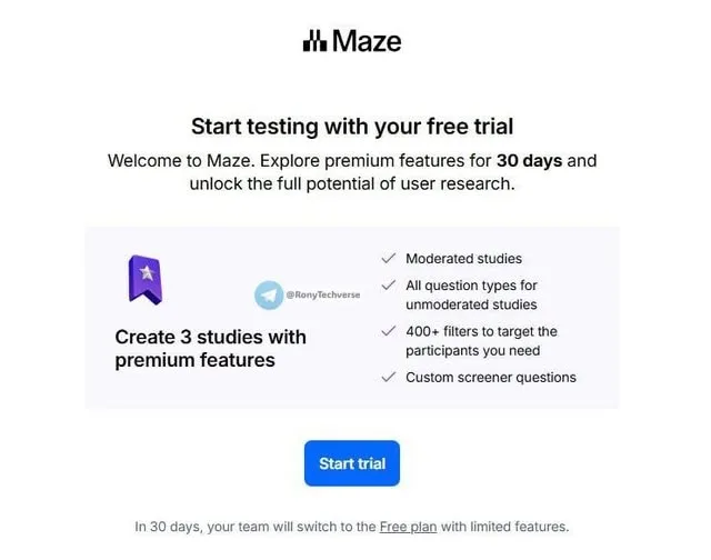 Maze Premium Is Free for 30 Days
