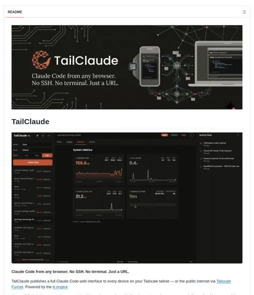 TailClaude Puts Claude Code in the Browser