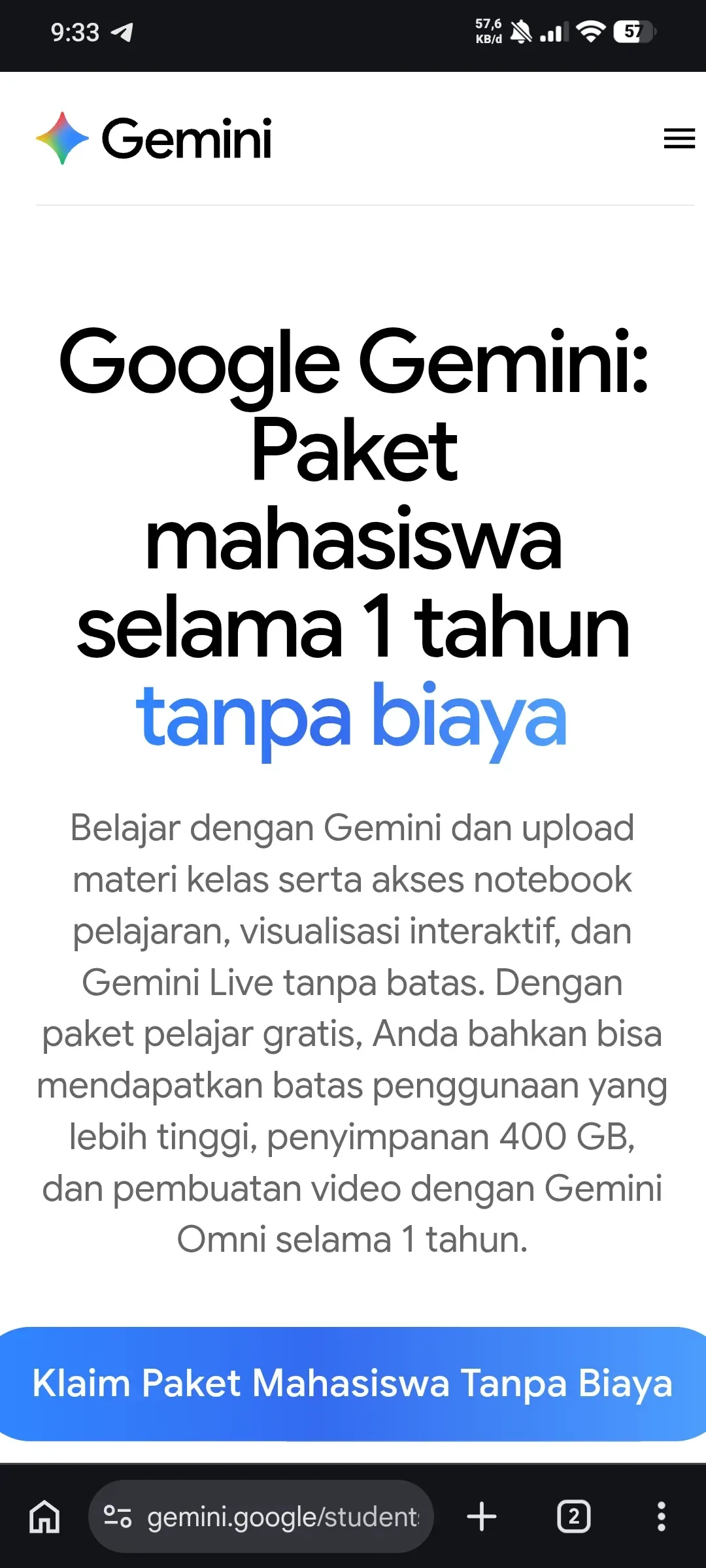 How to Claim Google Gemini Student Package for Free
