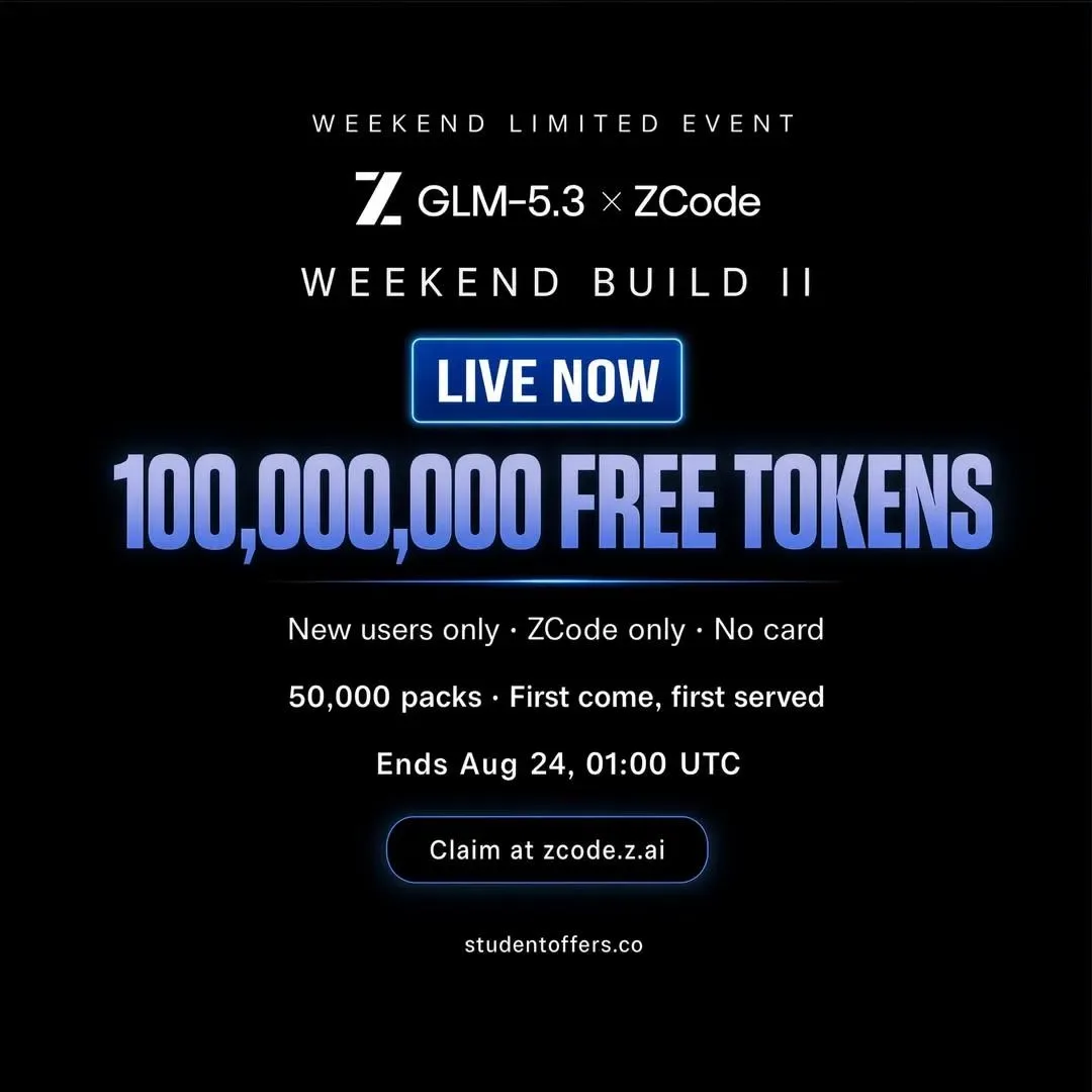 How to Claim 100 Million Free GLM-5.3 Tokens on ZCode