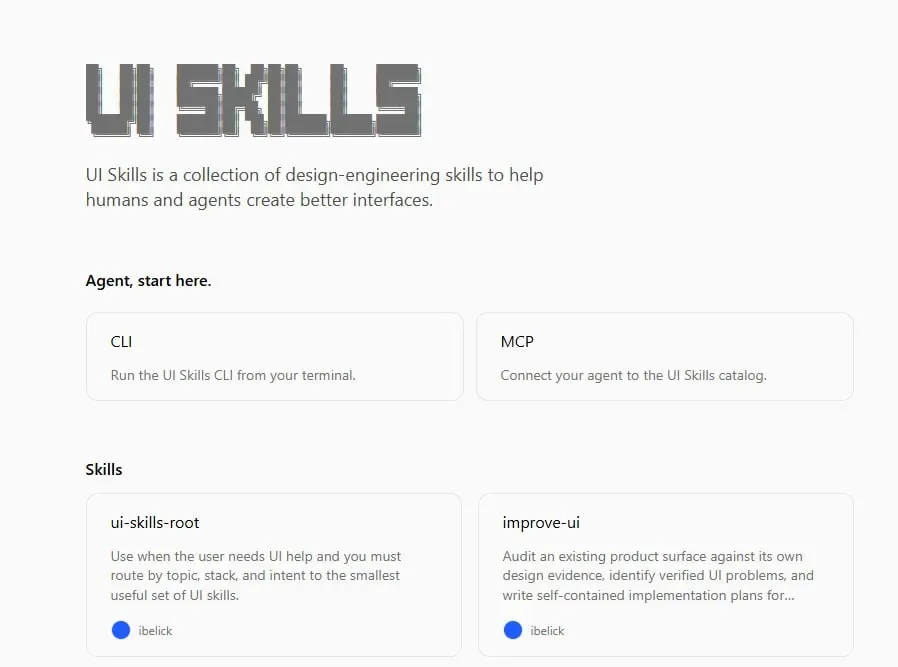 How to Explore UI Skills for AI Agents