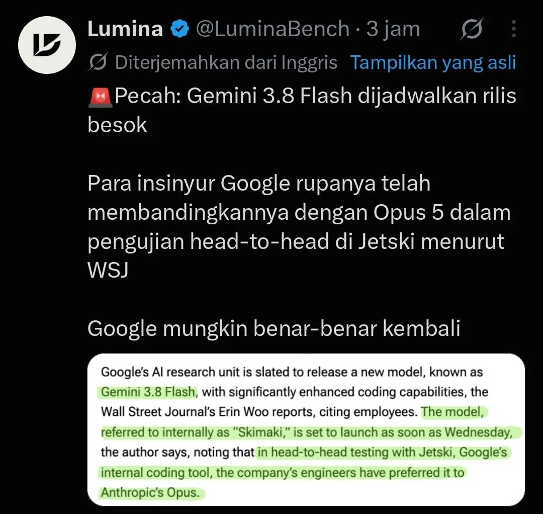 Gemini 3.8 Flash Could Launch This Week