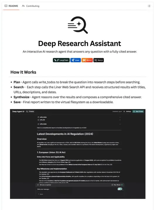 Building a Deep Research Agent With LangChain and Liner