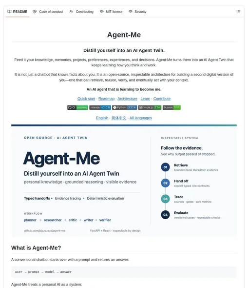 Agent-Me: Open-Source Personal AI Agent Twin You Can Audit