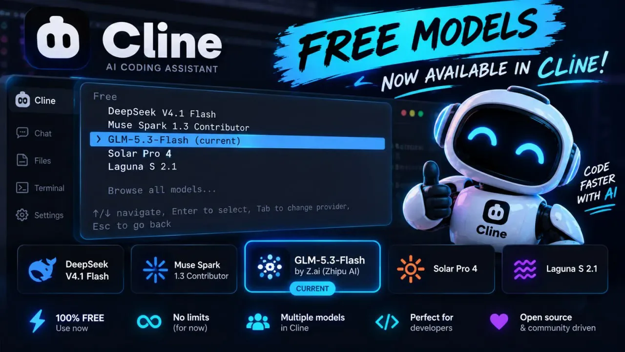 How to Use 5 Free AI Models in Cline