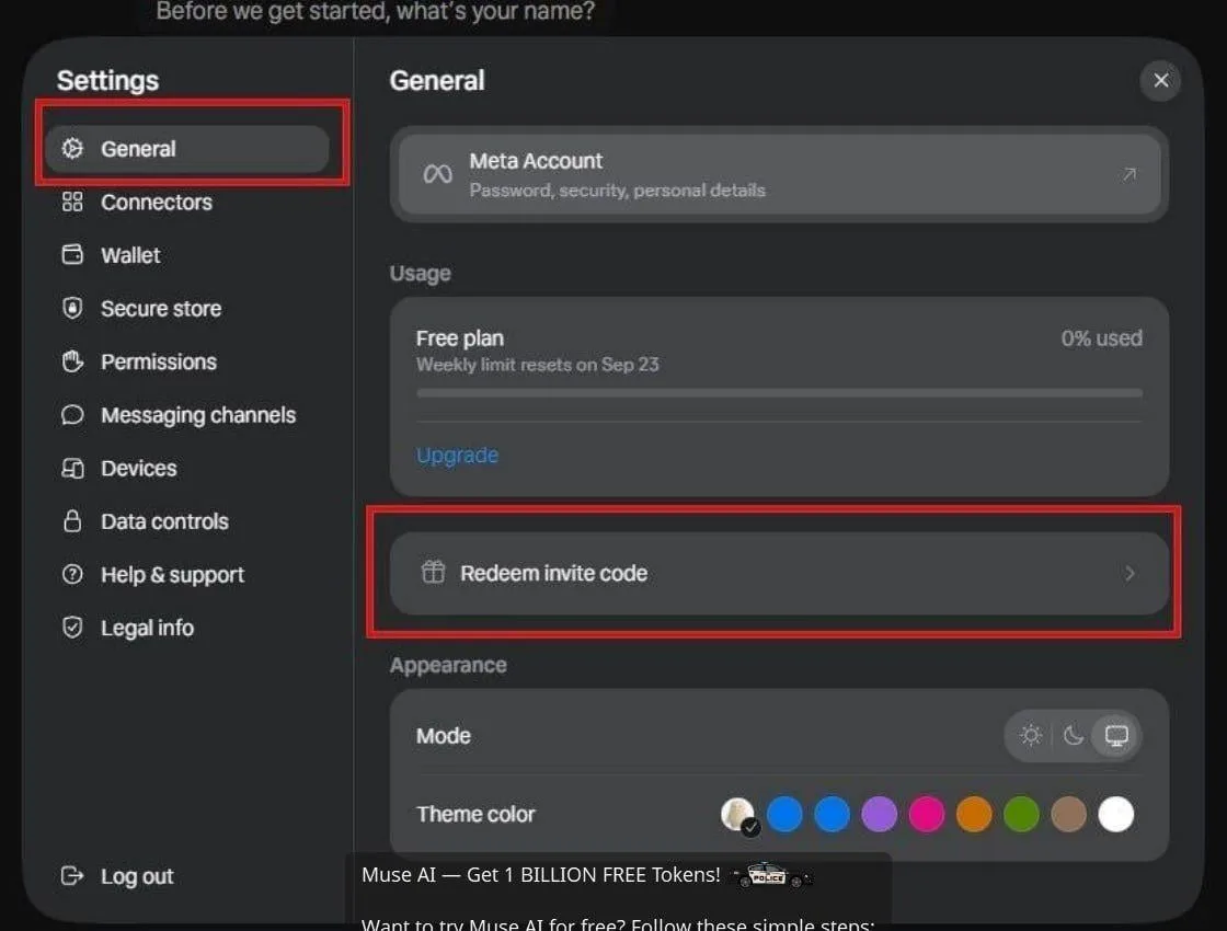 How to Claim 1 Billion Free Tokens on Muse AI